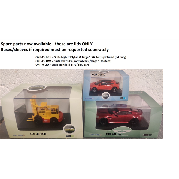 Oxford 1:43 Scale Low Top Plastic Lid