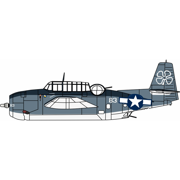 Grumman Avenger White 83 Blopsy Composite Sqn.76 USS Petrof Bay 1945