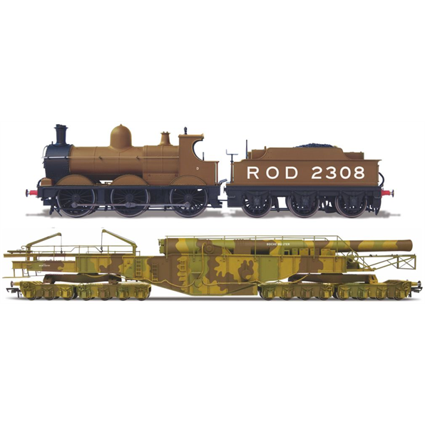 ROD2308 Loco and Rail Gun WWI Boche Buster *** WITH ROD2308 LOCO ***