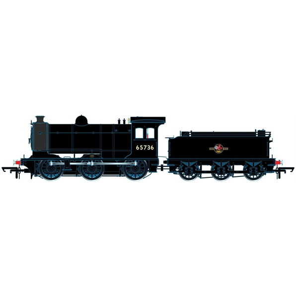 BR Late (Plain Black) 65736 0-6-0 Class J26