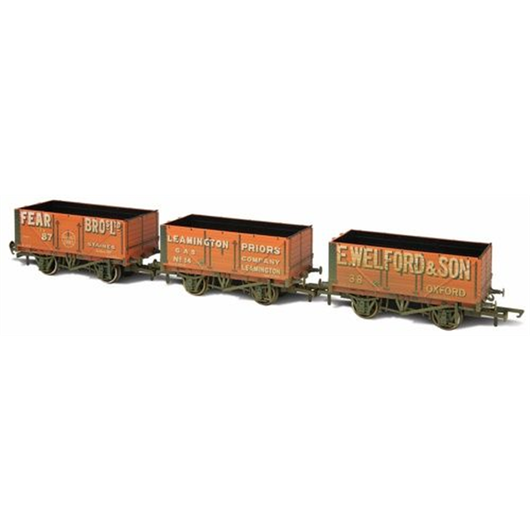 7 Plank Wagon Set-Fear Bros 87-Leamington 14- Welford 38 Weathered