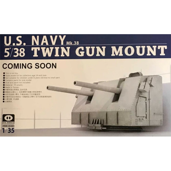 US NAVY 5 Inch Type 38 Twin Turret