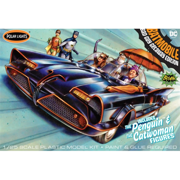 Batmobile 1966 w/Catwoman and Penguin Figure
