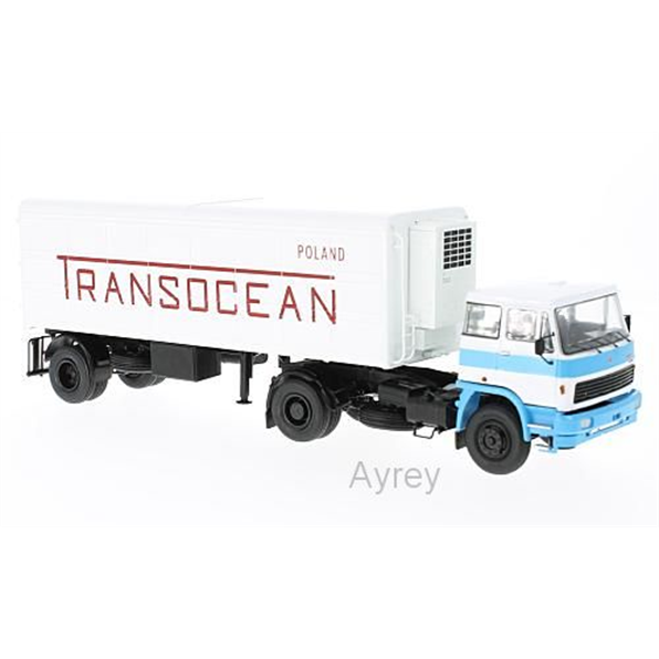 LIAZ 100 1974, white/blue 'Transocean' Orlican N13CH