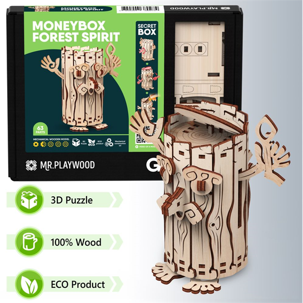 Forest spirit - moneybox - 63Pcs Puzzle Box