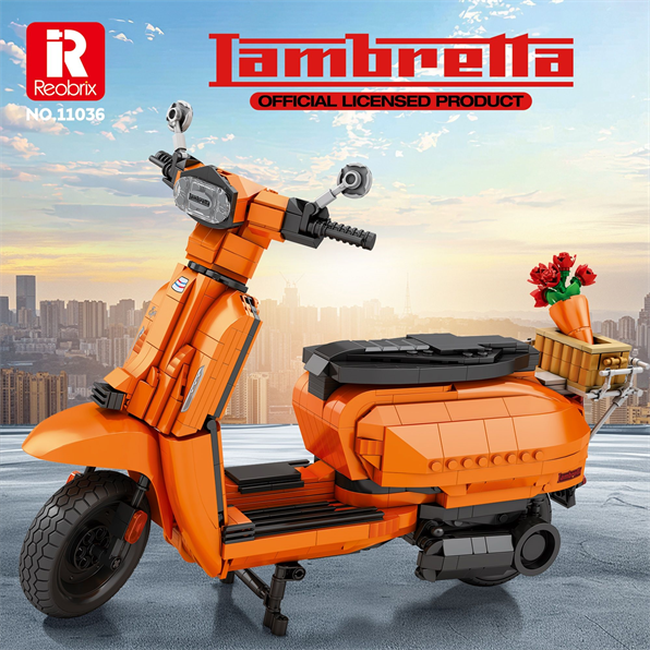 Lambretta V200 Scooter Orange (1169pcs)