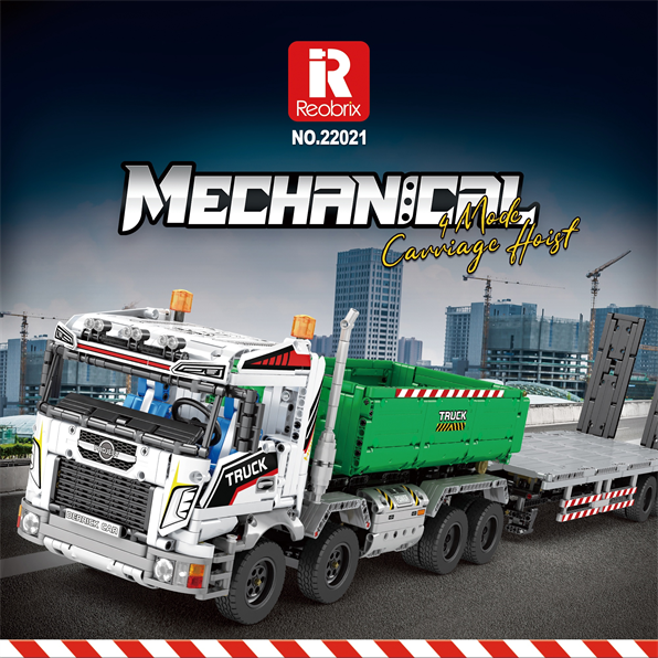 Large Truck w/Flat Trailer Remote Control (2,950pcs)