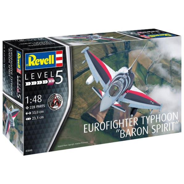 Maquette Avion Eurofighter Typhoon Revell 1/48 – 228 Pièces – Niveau Expert – Décals Inclus