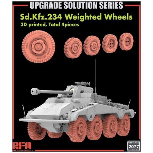 3D Printed Road Wheels For SD.KFZ.234/4 (8pcs)