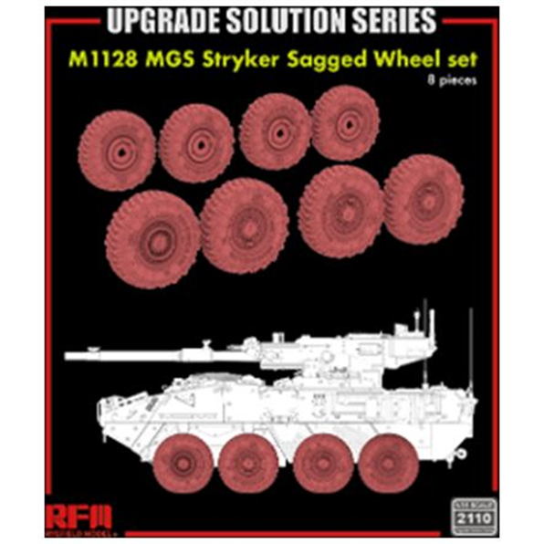 M1128 MGS Stryker 3D Printed Sagged Wheel Set (8)