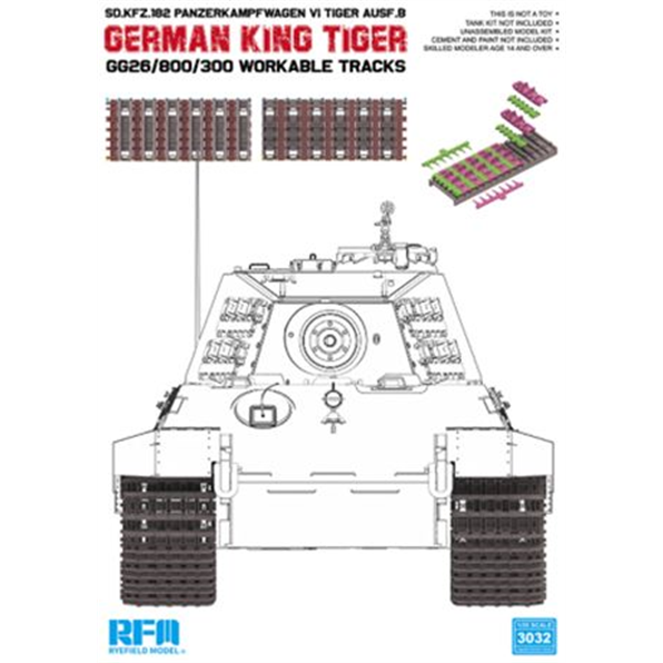 Gg26/800/300 Workable Tracks for King Tiger Series (Plastics)