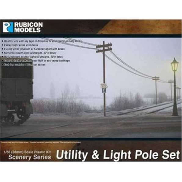 Utiliy and Light Pole Set
