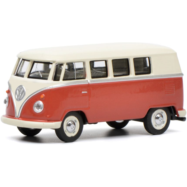 VW T1 Bus White-Red