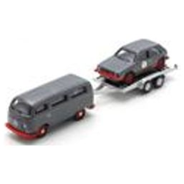 VW T2 Bus w/Trailer and VW Golf I GTI Grey