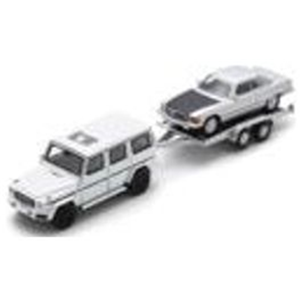 Mercedes Benz G-Class w/Trailer and Mercedes Benz 450 SLC White