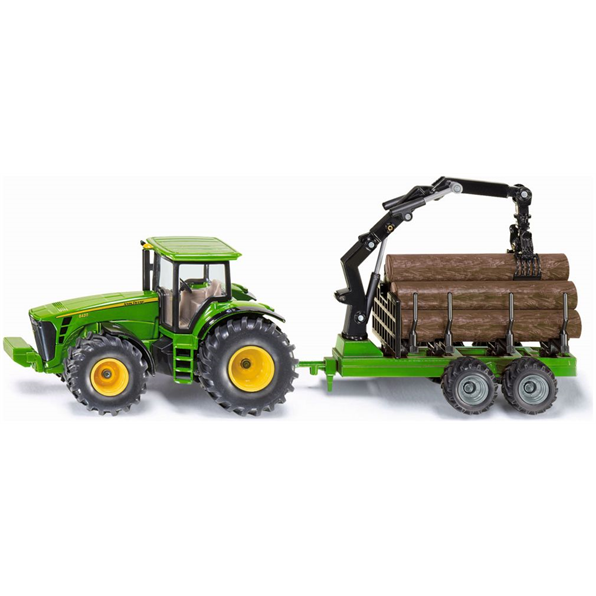 John Deere Tractor With Forestry Trailer