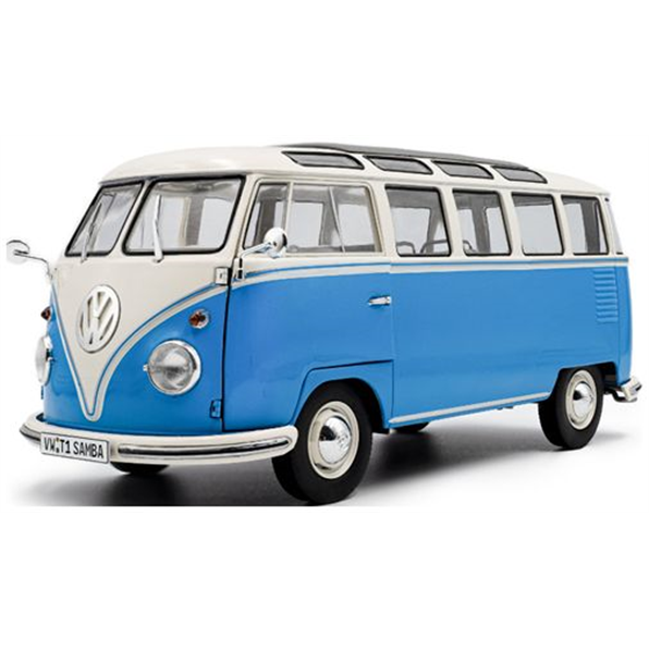 VW T1 Samba Blue/White 1962