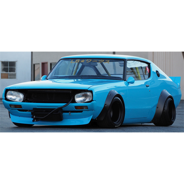 Nissan Skyline GT-R (KPGC110) 'Kenmeri' w/Liberty Walk Body Kit Blue 1972