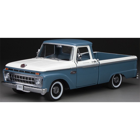 Ford F-100 Custom Cab Pickup Marlin Blue White 1965