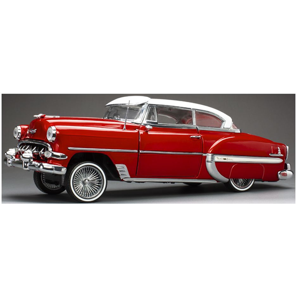 Chevrolet Bel Air Hard Top Coupe Lowrider Red (w/Movable Suspension) 1954