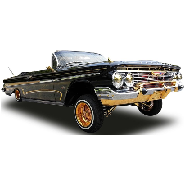 Chevrolet Impala 1961 Open Convertilbe Lowrider Black (w/Movable Suspension)