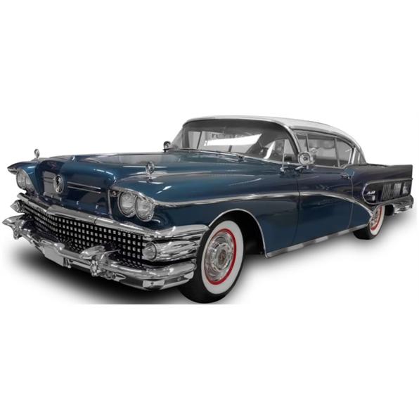 Buick Limited Riviera Coupe Glacier White Dark Turquoise Poly 1958