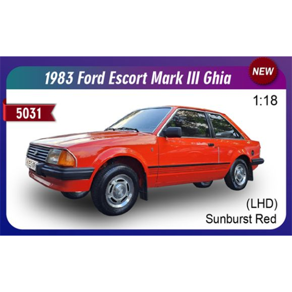 Ford Escort Mk3 Ghia 1981 Red LHD