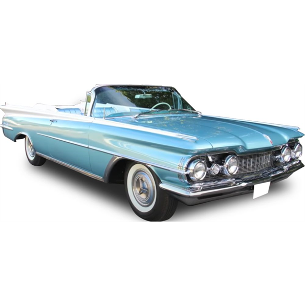 Oldsmobile 98 Open Convertible Aqua Mist Metallic/Polaris White