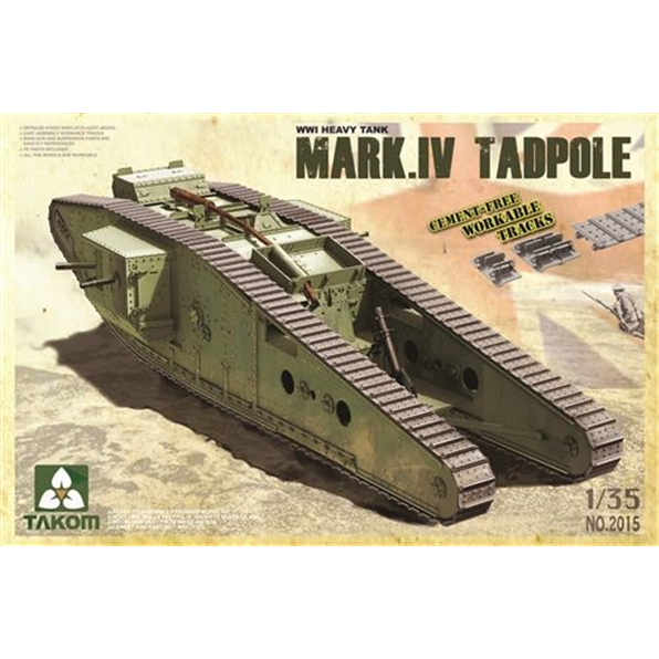 WWI Heavy Battle Tank Mk IV Male Tadpole
