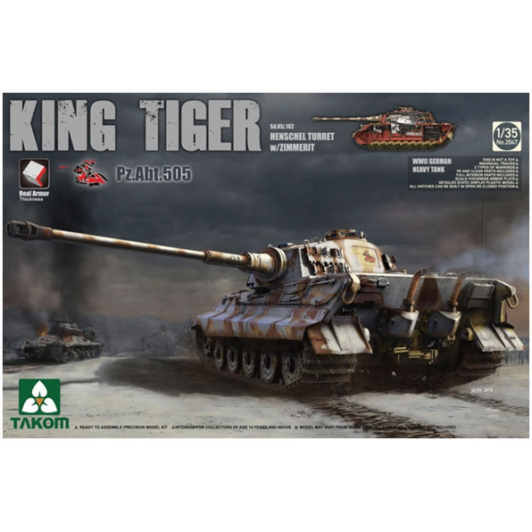 King Tiger (H) Heavy Tank Henschel Turret w/Zimmerit and Interior Special