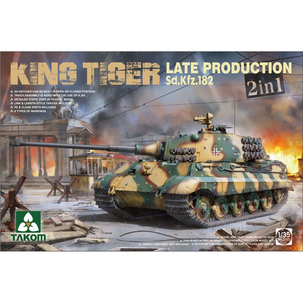 WWII German Heavy Tank SdKfz 182 King Tiger Late Production 2 in 1