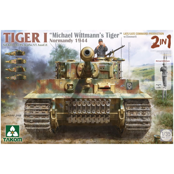 Tiger I Late Tank w/Zimmerit and Michael Wittman Figure LE German Army