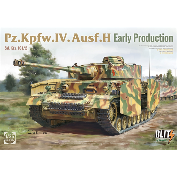 Panzer IV Ausf H Medium Tank Early Production SdKfz 161/2 German Army