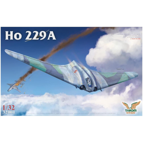 Ho 229A Flying Wing German Air Force w/Pilot Figure