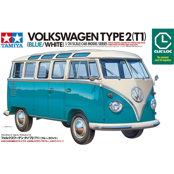 VW Type 2 (T1) Red and White (Clic Loc)