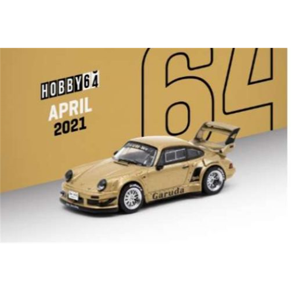 Porsche RWB 930 'Garuda' with Silver Rims Gold Beige