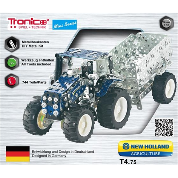 New Holland T4.75 with Trailer (744 parts)