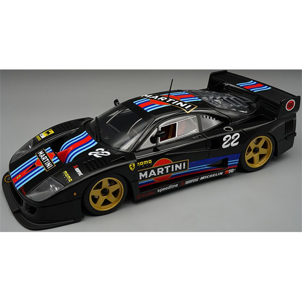 Ferrari F40 LM 1996 Black Martini Version w/Gold Rims