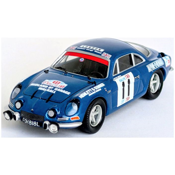 Alpine Renault A110 Tap Rally 1972 Peter Smith/Paul Russell