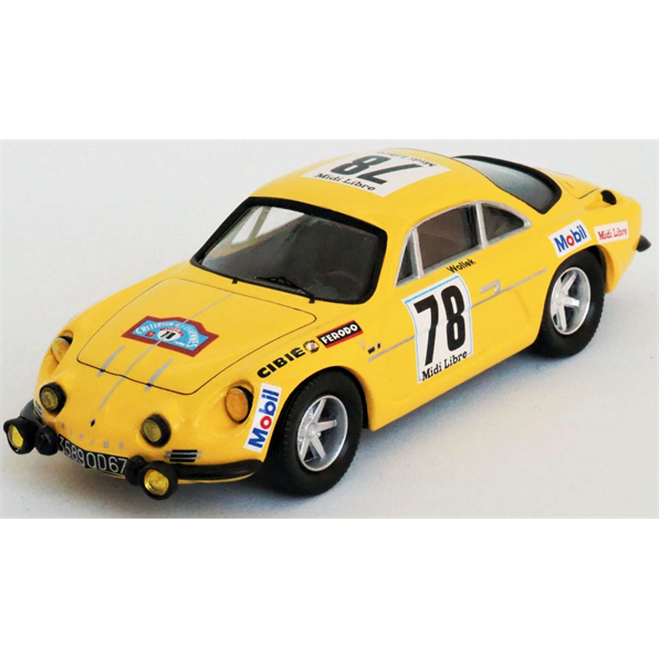 Alpine Renault A110 10th Criterium des Cevennes 1969 B. Wollek/M. de la Grandrive