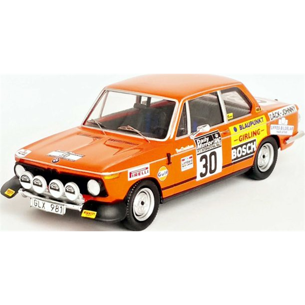 BMW 2002 16th (1st Group 1) RAC Rally 1973 Bror Danielsson/Ulf Sundberg