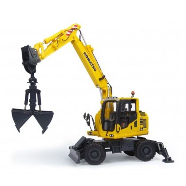 Komatsu PW148-10 Wheeled Excavator with Clam Shell