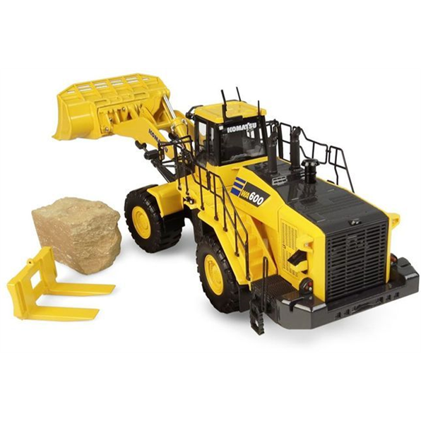 Komatsu WA600-8 Stone Handler with Interchangeable Rock Bucket + Fork