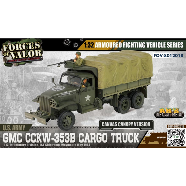 GMC CCKW-353B US Army Cargo Truck w/Canvas Roof US 1st Infantry LST Ship Ramp 1944