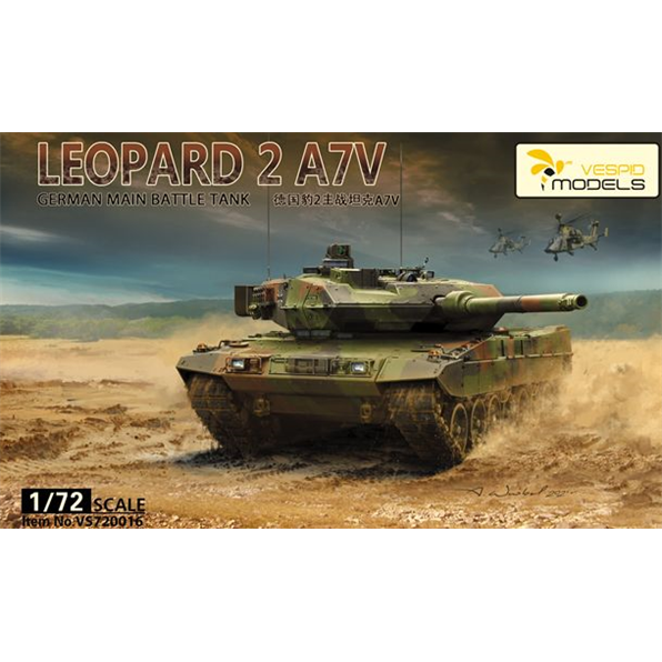 Leopard 2 A7V German Main Battle Tank Metal Barrel + Metal Tow Cable
