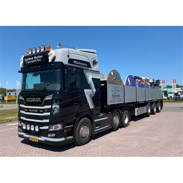 Scania R Highline CR20H 6x2 Twin Steer Brick Trailer 3 Axle 'Gerben Buiter'