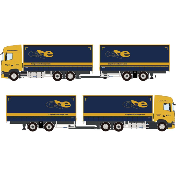 Scania S Highline CS20H Riged Truck Drawbar Curtainside 'CSE Logistics'