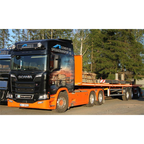 Scania R Highline CR20H 6x4 Flatbed 3 Axle 'Element og Spesialtransport AS'