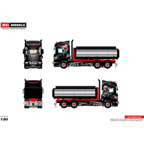 Scania R5 Topline 6X2 Tag Axle Hooklift System + Container Asphalt 'Kuismanen'