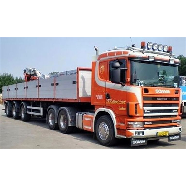 Scania R4 Flat Roof 6x2 Tag Axle Brick Trailer 3 Axle 'Huskens'